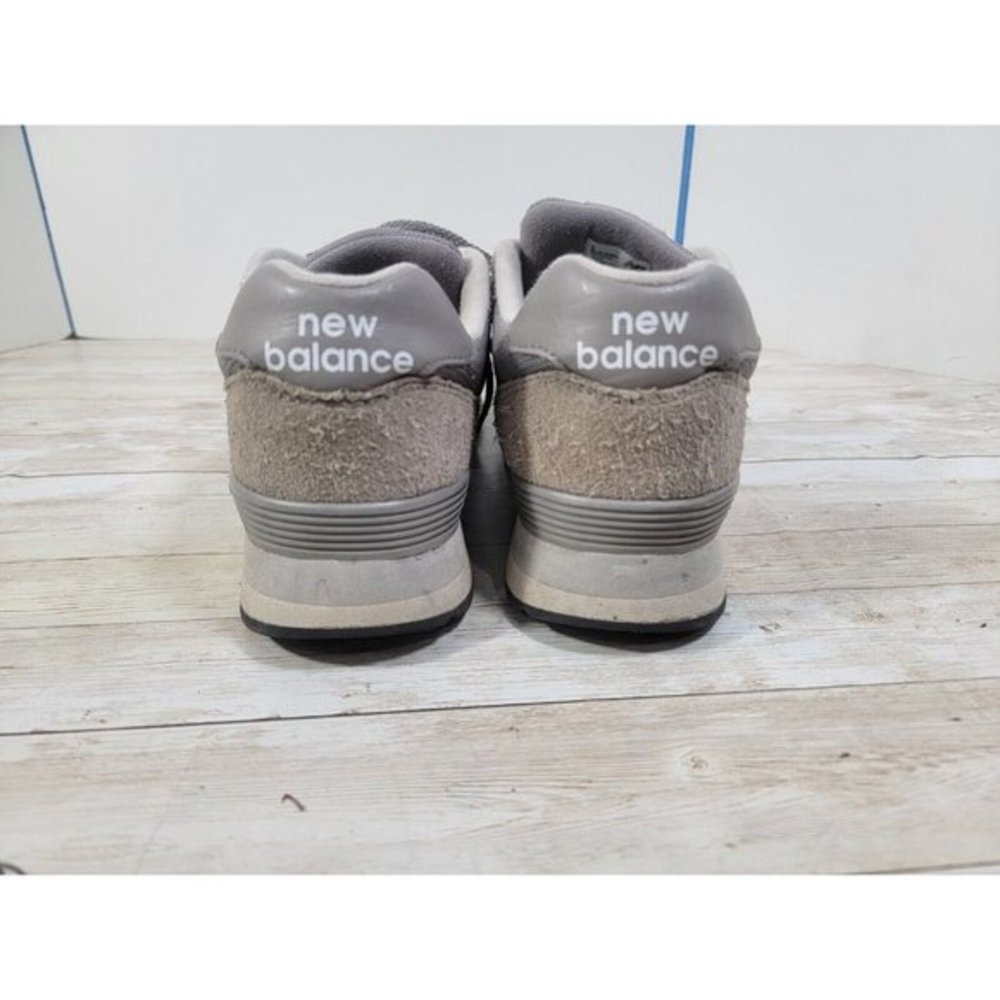 New Balance Gray Mesh & Suede Athletic Sneakers - Picture 4 of 5